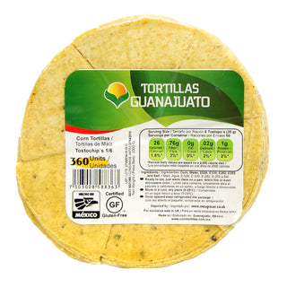 Tortillas de Maíz Amarillo Pre-Cortadas para Fritura  (360 unidades)-Guanajuato -1000g  28/01/2025